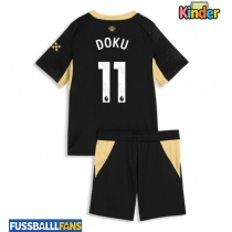 Manchester City Jeremy Doku #11 Auswärts Trikotsatz Kinder 2026-27 Kurzarm (+ Kurze Hosen)